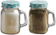 blue mini mason jar salt and 🍶 pepper shakers, 5 oz, circleware yorkshire mug, 2-piece set logo