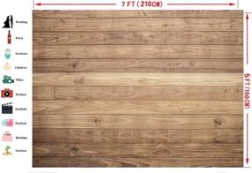 img 1 attached to 📸 CYLYH Wooden Backdrop Baby Shower Backdrops 7x5ft - Boho Party Decorations Props for Studio Photographers with Retro Wood Wall Background D178