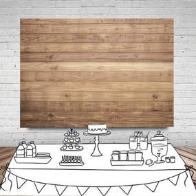 img 3 attached to 📸 CYLYH Wooden Backdrop Baby Shower Backdrops 7x5ft - Boho Party Decorations Props for Studio Photographers with Retro Wood Wall Background D178