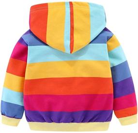 img 3 attached to Mud Kingdom Sweatshirt Rainbow Patchwork Boys' Clothing: Stylish Fashion Hoodies & Sweatshirts for Trendy Kids