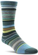 🧦 farm to feet ithaca multi-stripe: ultralight merino wool crew socks логотип