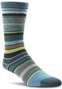 img 2 attached to 🧦 Farm to Feet Ithaca Multi-Stripe: Ultralight Merino Wool Crew Socks