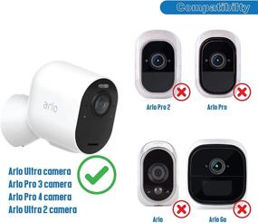 img 3 attached to 📷 Серые силиконовые чехлы для Arlo Ultra 2 & Arlo Pro 4 (2 шт) - накладки с креплением для Arlo Pro 3 - Силиконовые рукава для камеры безопасности Arlo Ultra 2 - Накладки для Arlo Pro 3 Cam & Mount Base от Sully