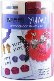 img 2 attached to 🍭 Hero Arts Sweets Ink N Stamp Woodblock Stamp Set: A Sweet Addition to Your Artistic Arsenal