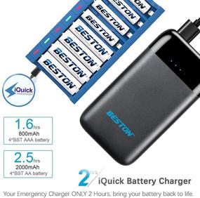 img 1 attached to 🔋 Optimal USB C Rapid AA AAA Battery Charger: 8-Bay Intelligent NiMH NiCd Rechargeable Battery Charger for AA & AAA Batteries