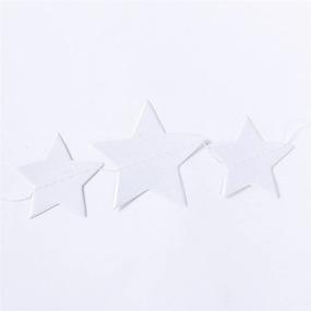 img 1 attached to 🌟 Premium Glitter Paper Garland Moon and Stars Ornaments - Ideal for Various Activities and Party Decor Supplies - 10ft (2pcs) - Gorgeous Gold/White Design