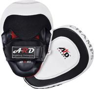 advanced ard gel punch mitts: premium cowhide leather for boxing, mma training, kickboxing, muay thai – focus pads for striking & precision logo