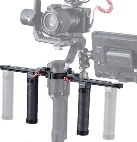 img 4 attached to 🎥 Enhance Your Video Shooting with UURig DH13 Dual Handle Grip for DJI Ronin S/Ronin SC Camera Stabilizer: Adjustable Extension for Microphone, Light, and Monitor