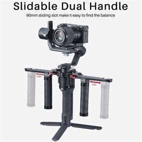 img 3 attached to 🎥 Enhance Your Video Shooting with UURig DH13 Dual Handle Grip for DJI Ronin S/Ronin SC Camera Stabilizer: Adjustable Extension for Microphone, Light, and Monitor
