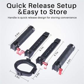 img 1 attached to 🎥 Enhance Your Video Shooting with UURig DH13 Dual Handle Grip for DJI Ronin S/Ronin SC Camera Stabilizer: Adjustable Extension for Microphone, Light, and Monitor