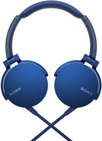 img 1 attached to Sony XB550AP On-Ear Headset/Headphones with Mic - Enhanced Bass, Blue