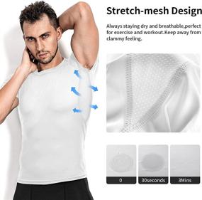 img 2 attached to 💪 Enhance Your Workout with Niksa Men's Compression Shirts 3 Pack - Stay Cool and Dry with Short Sleeve Athletic Tops
