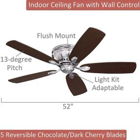img 3 attached to 🔵 Emerson CF905BS Prima Snugger: A Sleek Low Profile Ceiling Fan with Wall Control and Light Kit Adaptability in Brushed Steel Finish
