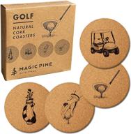 🏌️ golf coasters set: enchanting magic pine designs (pack of 4) logo