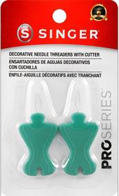 img 4 attached to SINGER ProSeries Decorative Needle Threaders with Cutter, 04330, 2-Count - Optimize Your Sewing Experience