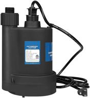 submersible sump pump - 1/4 hp, 1800 gph utility pump, black logo