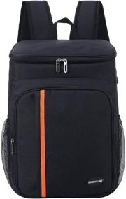 img 4 attached to 🧊 Sougayilang Cooler Backpack 25 Cans: Lightweight, Insulated, Leakproof, and Large Capacity for Lunch, Picnics, Camping, Hiking, Beach, and Park-Black