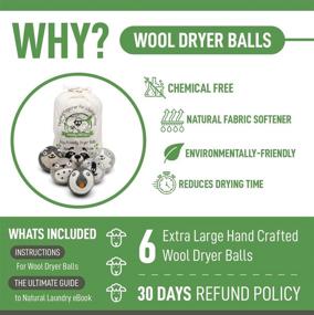 img 1 attached to 🐑 Wooly Heroes Eco-Friendly Dryer Balls - 100% Organic Wool - Sustainable - Dry 1,000 Loads