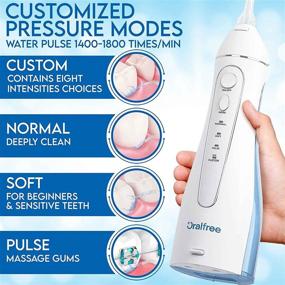 img 3 attached to 🦷 Oralfee Cordless Water Flosser - 4 Modes Rechargeable Dental Teeth Cleaner for Home and Travel, IPX7 Waterproof Portable Oral Irrigator
