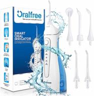 🦷 oralfee cordless water flosser - 4 modes rechargeable dental teeth cleaner for home and travel, ipx7 waterproof portable oral irrigator logo
