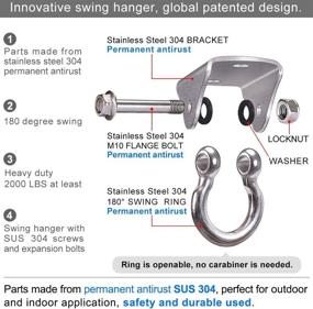 img 1 attached to SELEWARE Innovative Stainless Suspension Playground Sports & Fitness