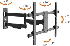 img 3 attached to Link2Home Full Motion Wall Mount: Securely Mount 32” – 90” TVs weighing up to 100 lbs