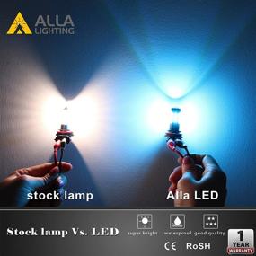 img 3 attached to 🔵 Alla Lighting 2000 люмен HB4 9006 светодиодные лампы для противотуманных фар 8000K Ледяно-синий свет - ультра яркое обновление, высокая мощность 3030 36-SMD 8K замена для галогенных ламп 55 Вт.