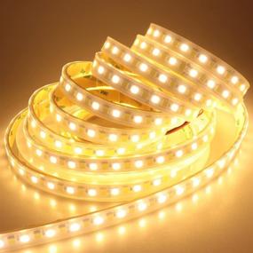 img 2 attached to 🌈 LEDENET 16.4ft Bi-Color Dual White Flexible 5050 LED Strip - Super Bright Adjustable Warm Cold Combo Color Temperature, 2800K-7000K, 600 LEDs Ribbon Lamp with Silicone Sleeving for Outdoor Lighting, DC 24V