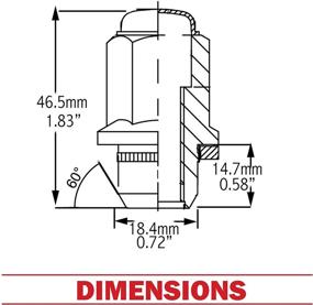 img 3 attached to 🔧 Качественные аксессуары для колес: набор из 24 черных гаечных гайек 12x1.5, идеально подходит для моделей Toyota, Lexus - 90942-01058, 9008017036, 9094201084, 611-167, Mag Seat.