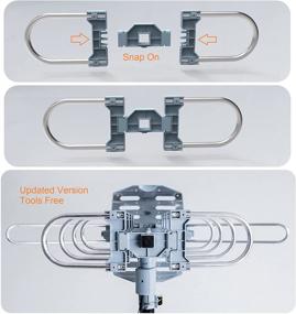 img 2 attached to Усиленная наружная антенна для HDTV McDuory - дальность 150 миль, вращение на 360 градусов, инфракрасное управление - легкая установка, поддержка 2 телевизоров.