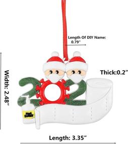 img 3 attached to Tilocow Personalized Hanging Ornaments 2021 - Customizable Family/Friends Name Gifts | Survivor Family Custom Christmas Ornament Kit with Mask (Do-It-Yourself)