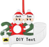 tilocow personalized hanging ornaments 2021 - customizable family/friends name gifts | survivor family custom christmas ornament kit with mask (do-it-yourself) логотип