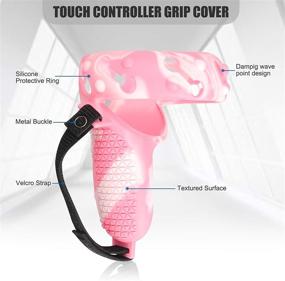img 2 attached to Eyglo Touch Controller Grip Cover For Oculus Quest 2 Anti Slip Anti-Throw Handle Protective Covers For Controllers With Adjustable Wrist Knuckle Strap Oculus Quest 2 Accessories (Pinkmixed)