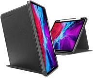 📱 tomtoc vertical case for ipad pro 12.9 2018 &amp; 2020, slim stand soft tpu case with apple pencil holder, protective cover with magnetic kickstand for multiple use modes, supports convenient wireless charging for ipad pencil logo