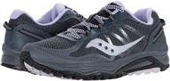 saucony womens running charcoal lavender logo