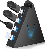 joyreken 4-port usb 3.0 hub - flyingvhub vertical data usb hub with extended 2ft cable for mac, pc, xbox one, ps4, ps5, imac, surface pro, xps, laptop, desktop, flash drive, mobile hdd логотип