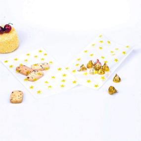 img 2 attached to 🌟 Pack of 50 Gold Star Clear Cello Candy Favor Bags with Gold Twist Ties - Cellophane Cookie Treat Plastic Bags