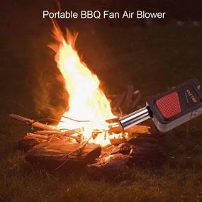 img 3 attached to Powerful Rechargeable BBQ Fan Blower: Perfect for Portable Outdoor Charcoal Grills, Camping & Picnic Cooking