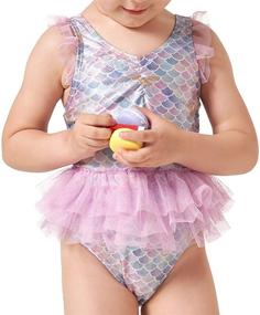 img 4 attached to Julysand One Piece Swimsuit Swimwear Bathingsuit Apparel & Accessories Baby Girls
