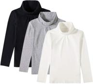 👚 2-pack cotton girls' turtleneck long sleeve tops, tees & blouses by unacoo logo