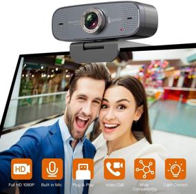 img 3 attached to 1080P Web Camera - Angetube HD Webcam with Built-in Microphone - USB Computer Camera with 90-Degree Wide Angle, Easy Plug and Play for Zoom, Skype, Teams, Streaming, Video Calling