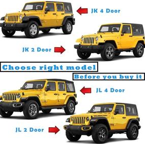 img 3 attached to 🚙 Боковые ступени Acmex для Jeep Wrangler JK 2007-2018 - Защита боковых порогов, 4-дверные нерф-бары Blade, Рок-слайдеры, Шаговая планка