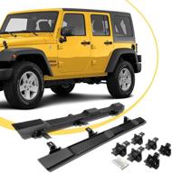 🚙 боковые ступени acmex для jeep wrangler jk 2007-2018 - защита боковых порогов, 4-дверные нерф-бары blade, рок-слайдеры, шаговая планка логотип