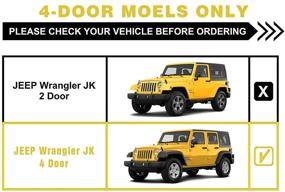 img 2 attached to 🚙 Боковые ступени Acmex для Jeep Wrangler JK 2007-2018 - Защита боковых порогов, 4-дверные нерф-бары Blade, Рок-слайдеры, Шаговая планка