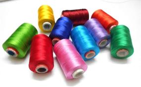 img 1 attached to GOELX Silk Thread: Shiny, Soft and Ideal for Jewelry Making, Tassel Crafting, and Embroidery – 10 Must-Have Colors Included