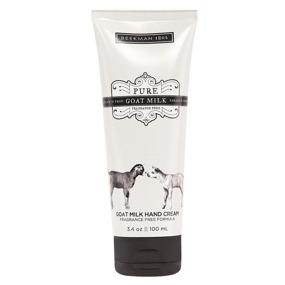 img 4 attached to Beekman 1802 - Pure Goat Milk Hand Cream - Fragrance-Free Moisturizing & Hydrating Lotion for Dry & Sensitive Skin - Daily Hydration - 3.4 oz - Gentle Goat Milk Hand Care