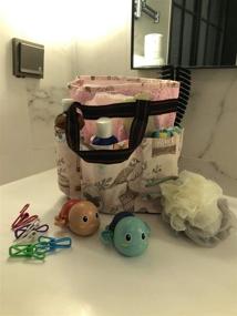 img 3 attached to ROMYtendency Shower Caddy Tote Bag: Toiletry Mesh Storage & Shower Ball Set - Perfect Bath Organizer