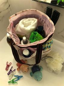 img 1 attached to ROMYtendency Shower Caddy Tote Bag: Toiletry Mesh Storage & Shower Ball Set - Perfect Bath Organizer