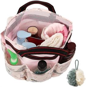 img 4 attached to ROMYtendency Shower Caddy Tote Bag: Toiletry Mesh Storage & Shower Ball Set - Perfect Bath Organizer