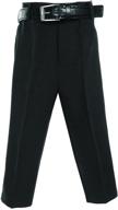 👖 avery hill boys flat front dress pants set with included belt logo